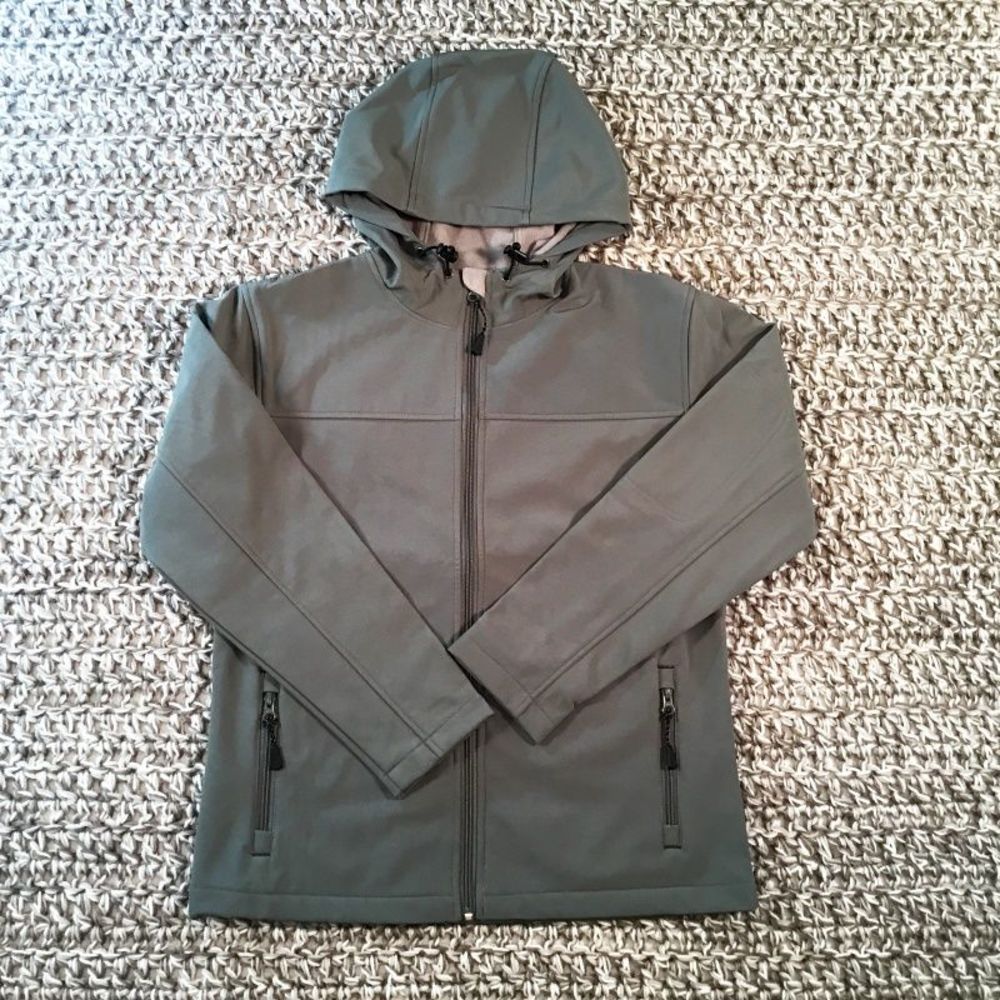 Devon & Jones S Hooded Jacket Gray NWOT